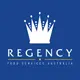 White crown logo above "REGENCY" in capitals, with smaller text "FOOD SERVICES AUSTRALIA”—all set against a blue background, reflecting the professionalism seen in ACT civil works.